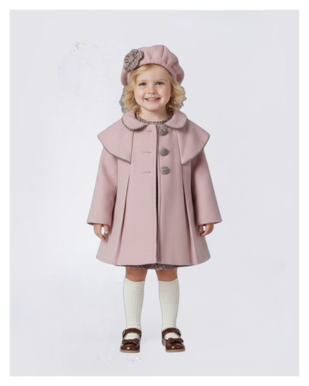 فستان كاروهات مع جاكيت زهري